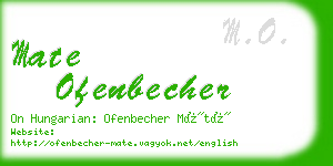 mate ofenbecher business card